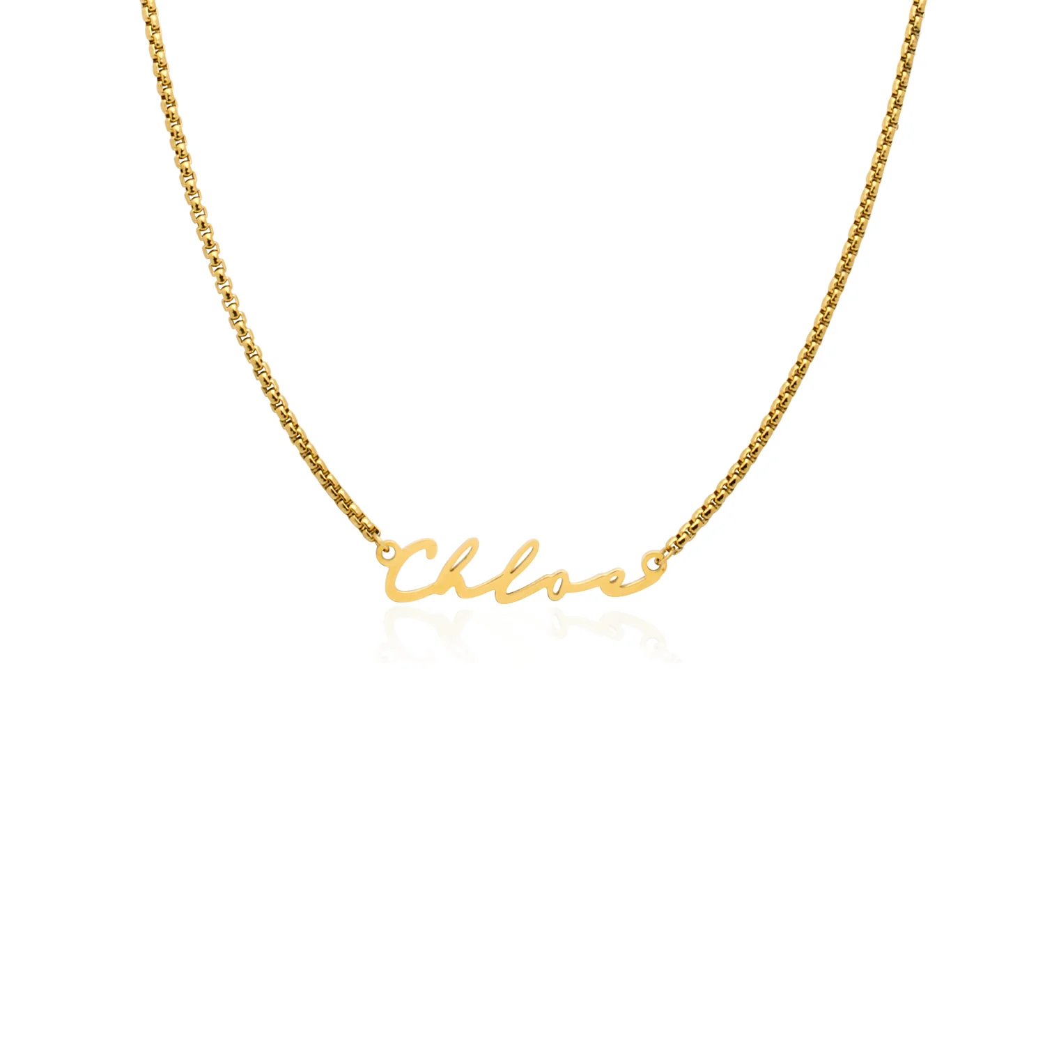 Signature Name Necklace - Gold - Image 25