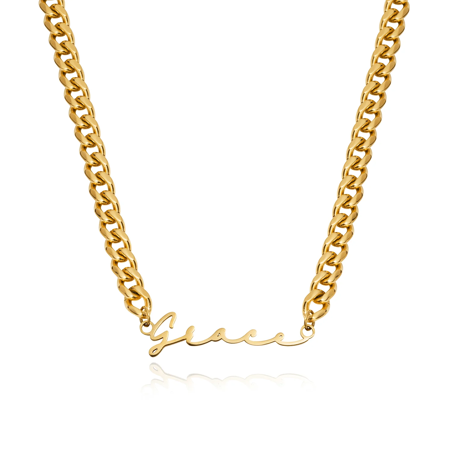 Signature Name Necklace - Gold - Image 29