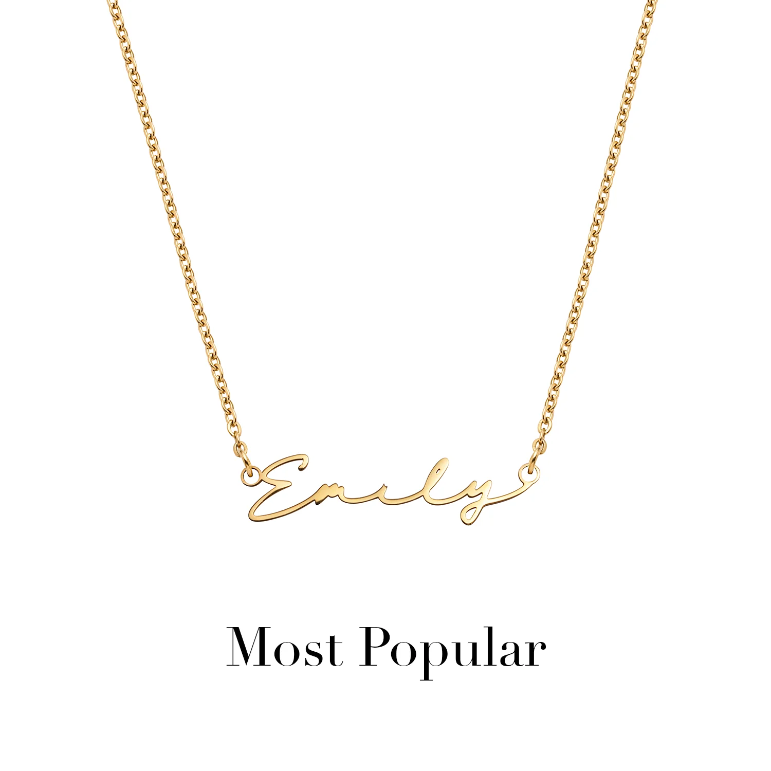 Signature Name Necklace - Gold - Image 33