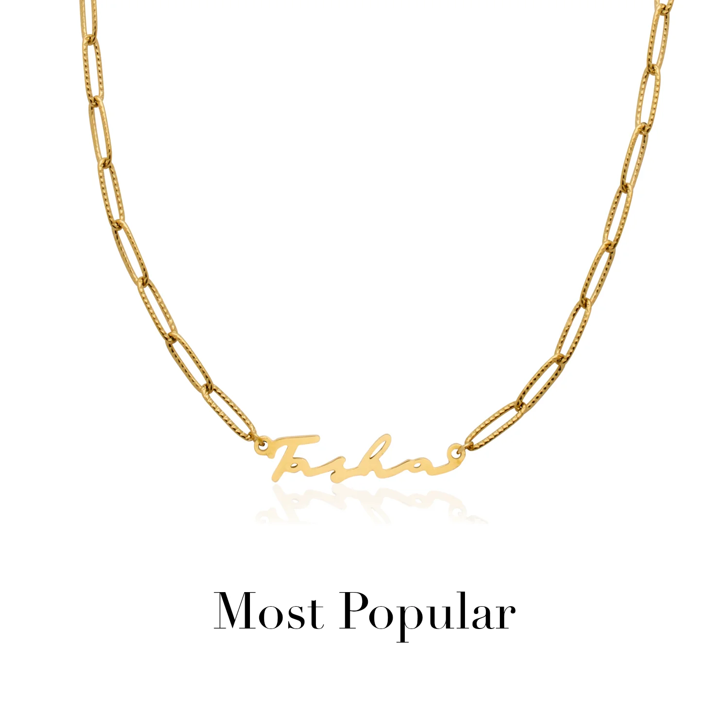 Signature Name Necklace - Gold - Image 35