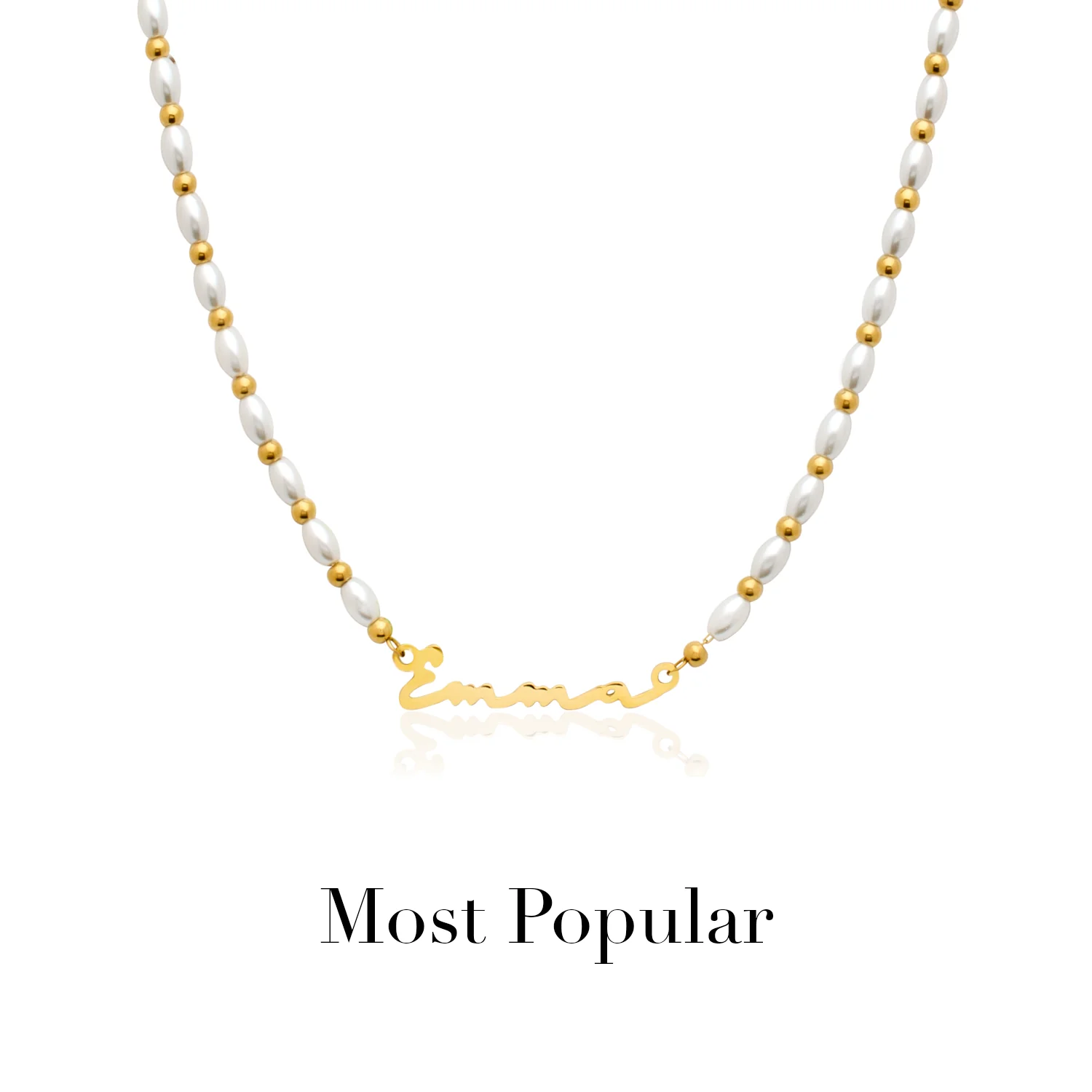 Signature Name Necklace - Gold - Image 39
