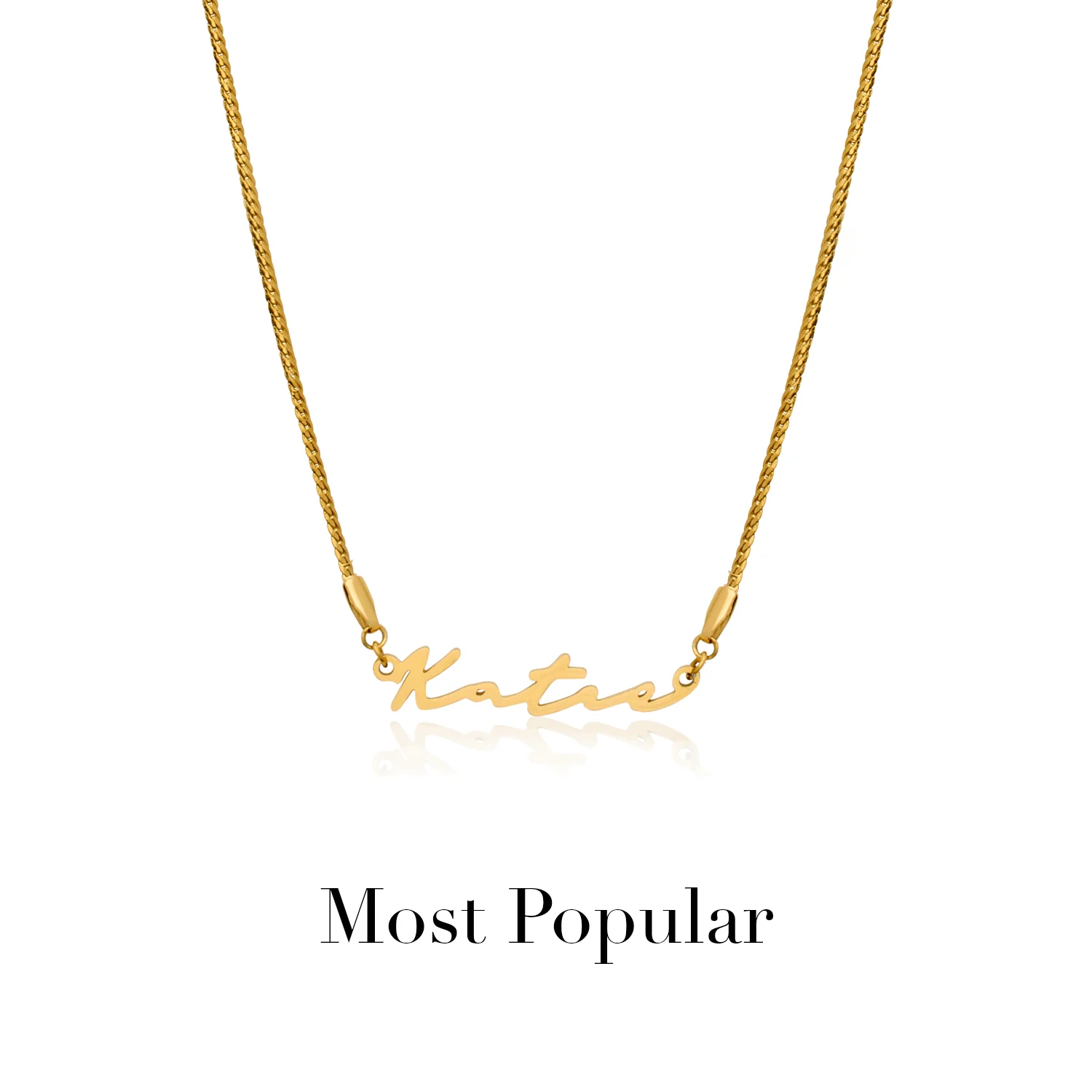 Signature Name Necklace - Gold - Image 41