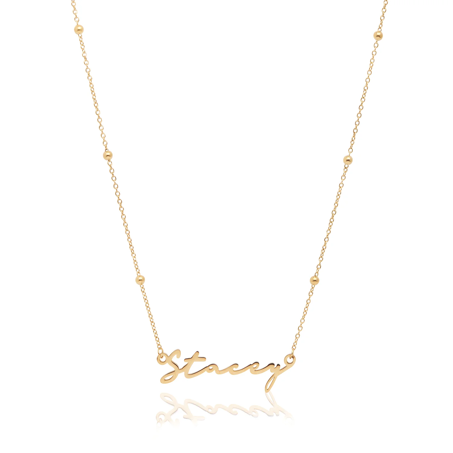 Signature Name Necklace - Gold - Image 44