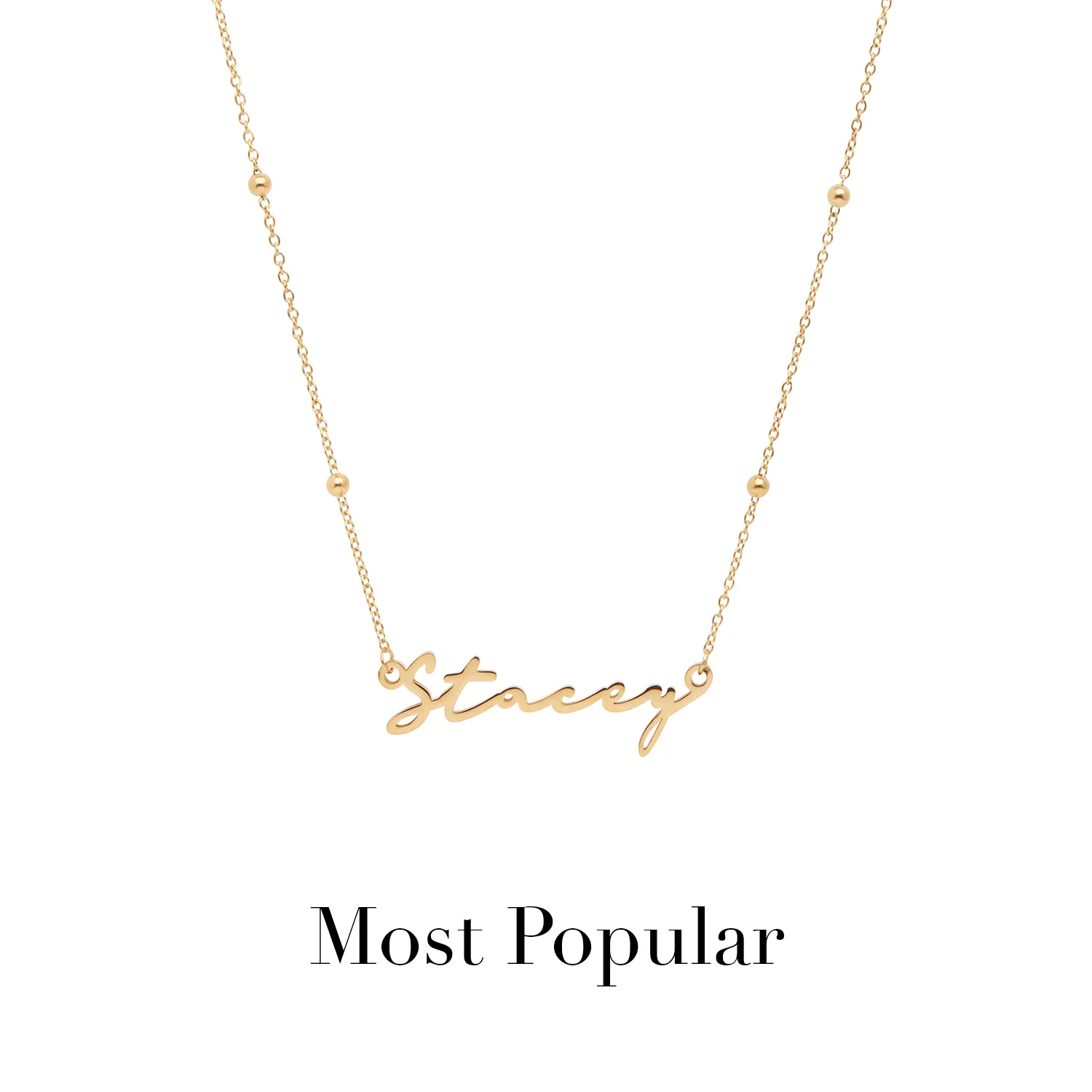Signature Name Necklace - Gold - Image 45