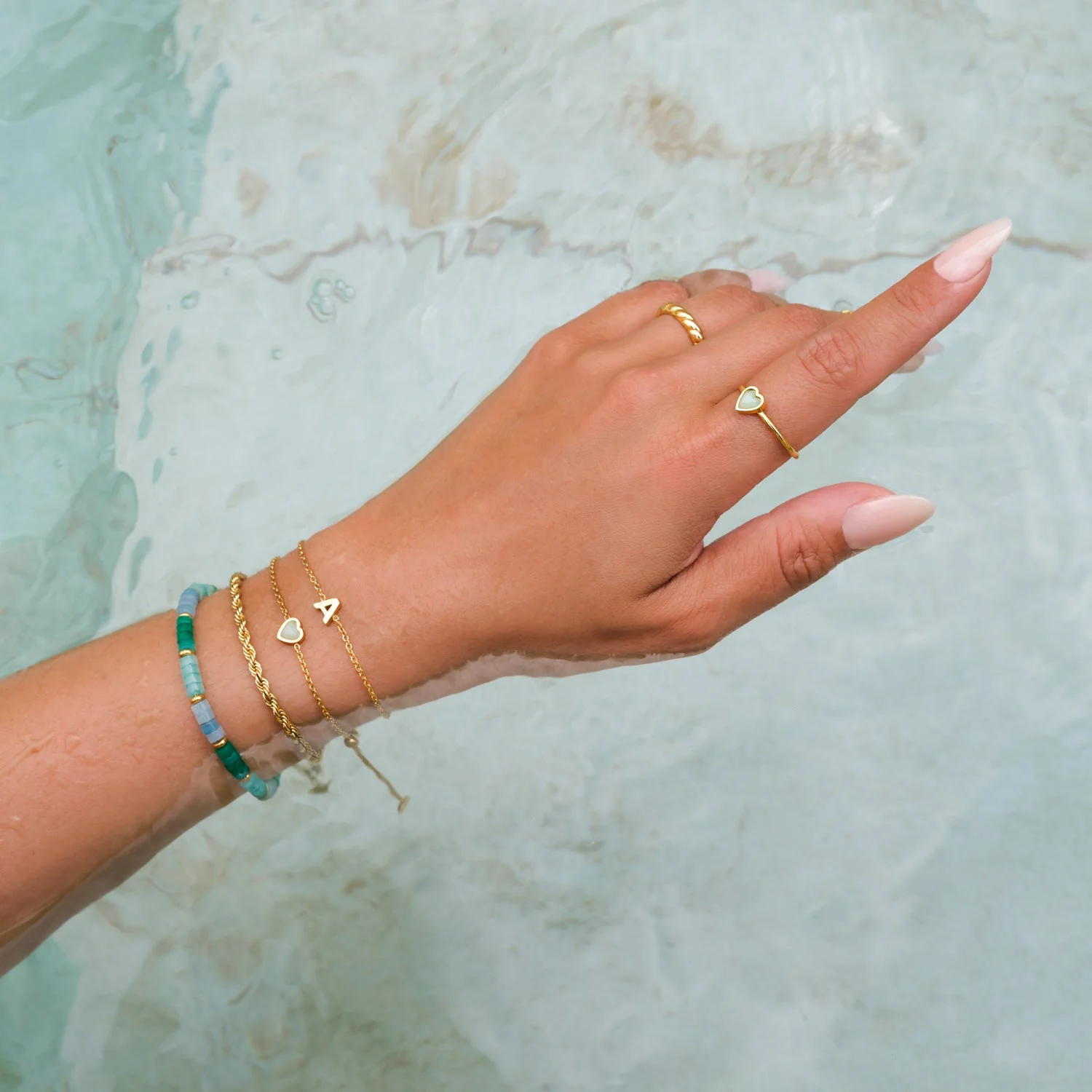 Small Rope Chain Bracelet (Gold) - Image 5