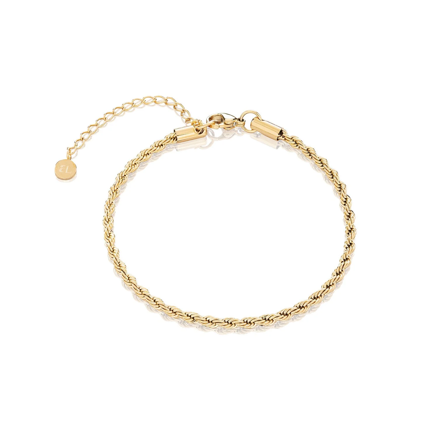 Small Rope Chain Bracelet (Gold) - Image 8