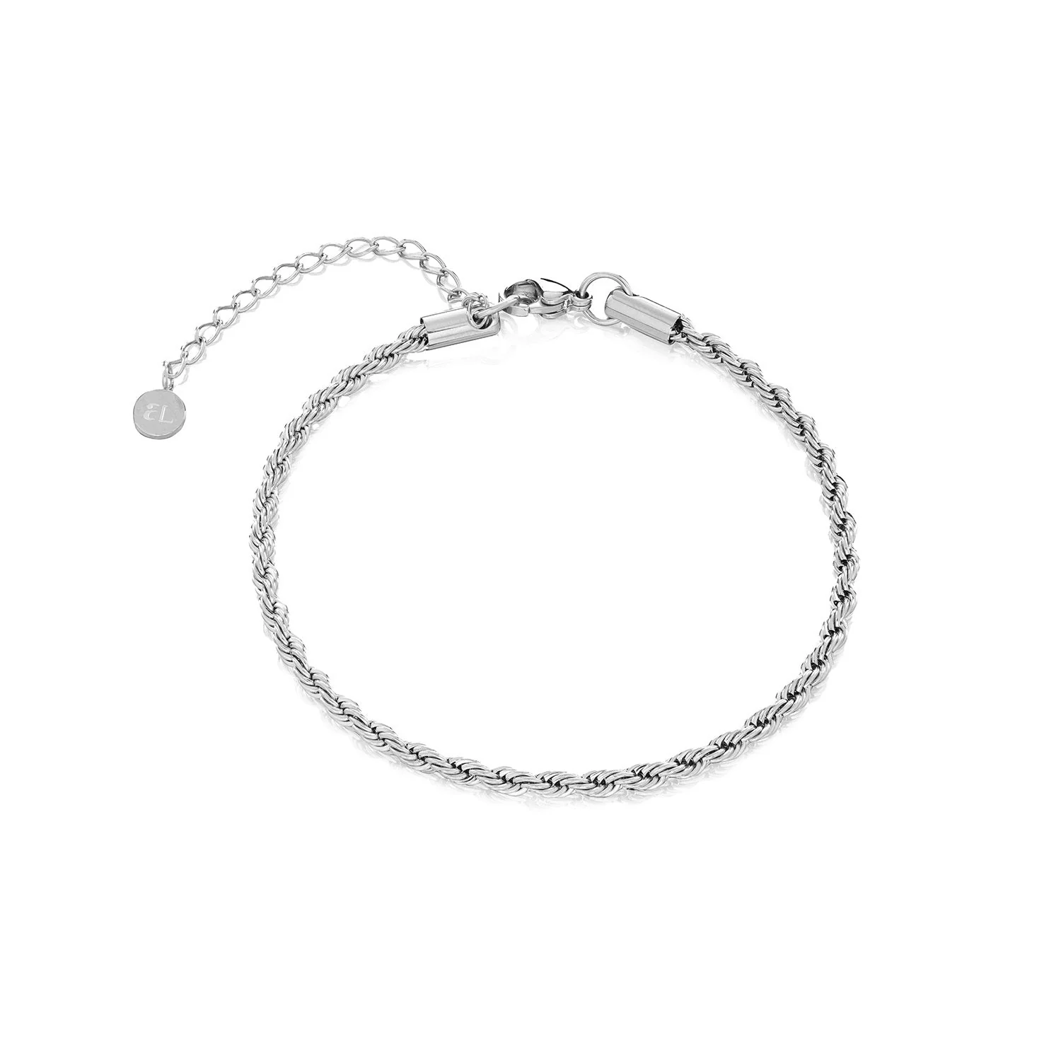 Small Rope Chain Bracelet (Silver) - Image 6