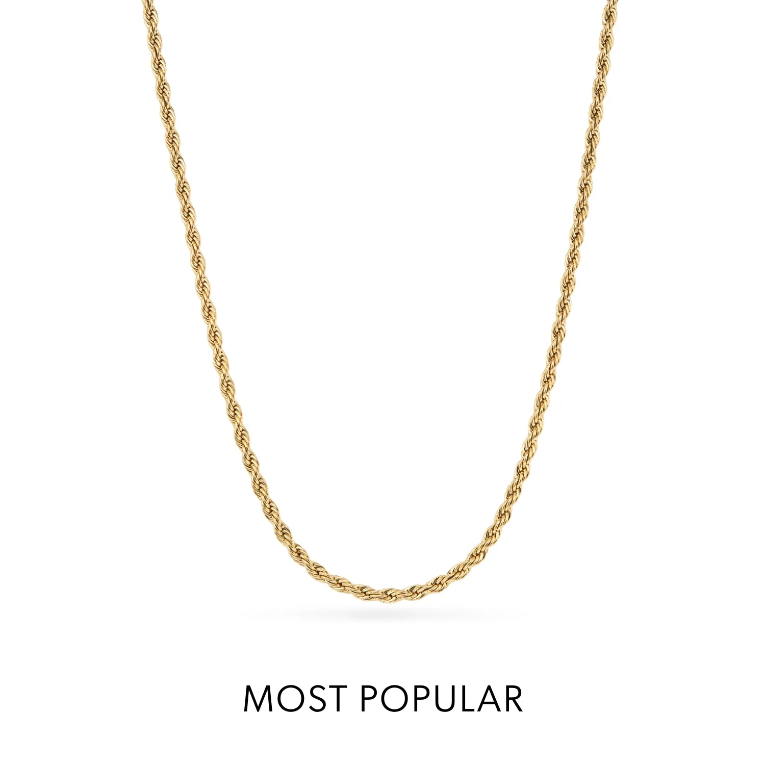 Layering Small Rope Chain Necklace (Gold) - Image 3