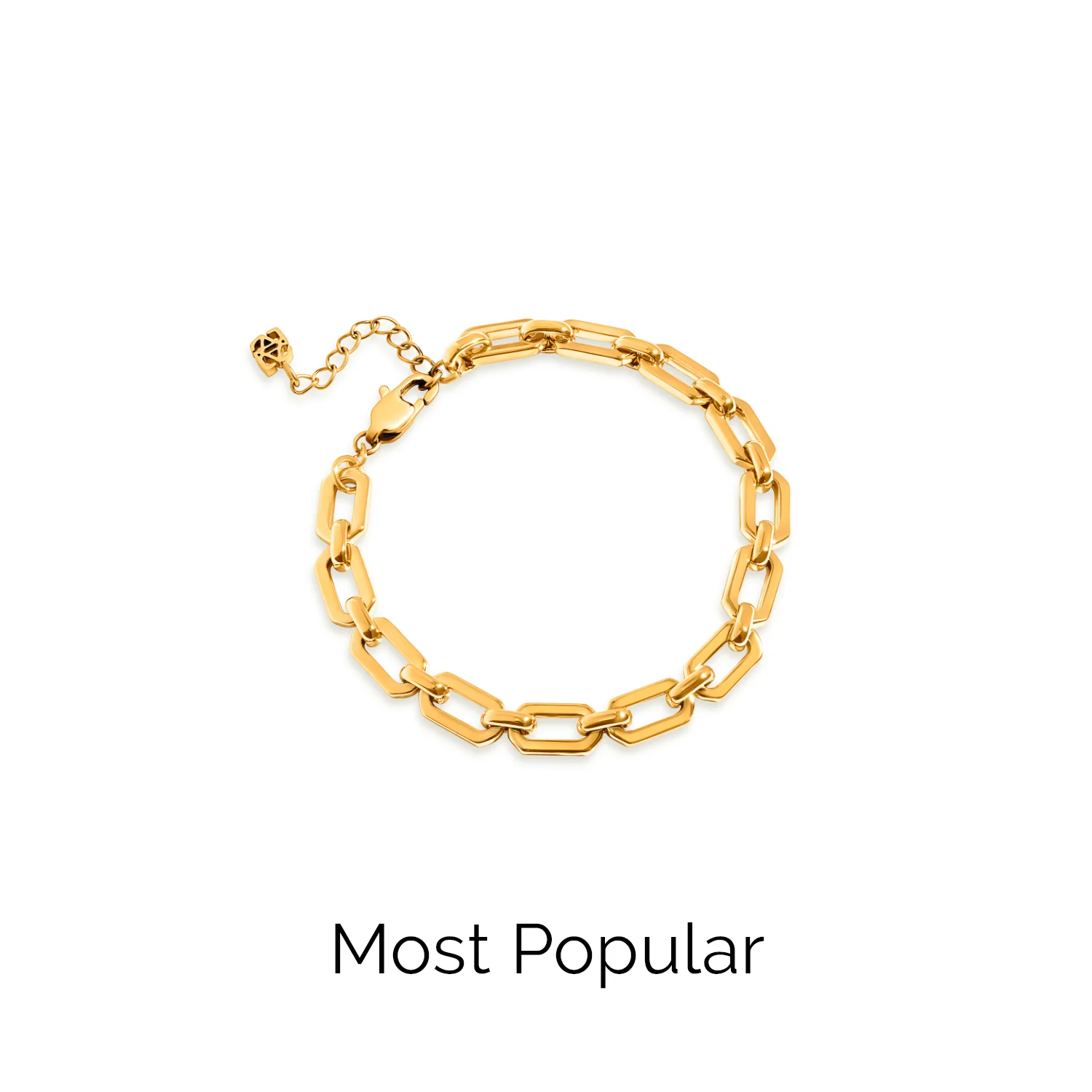 Statement Link Bracelet (Gold) - Image 7