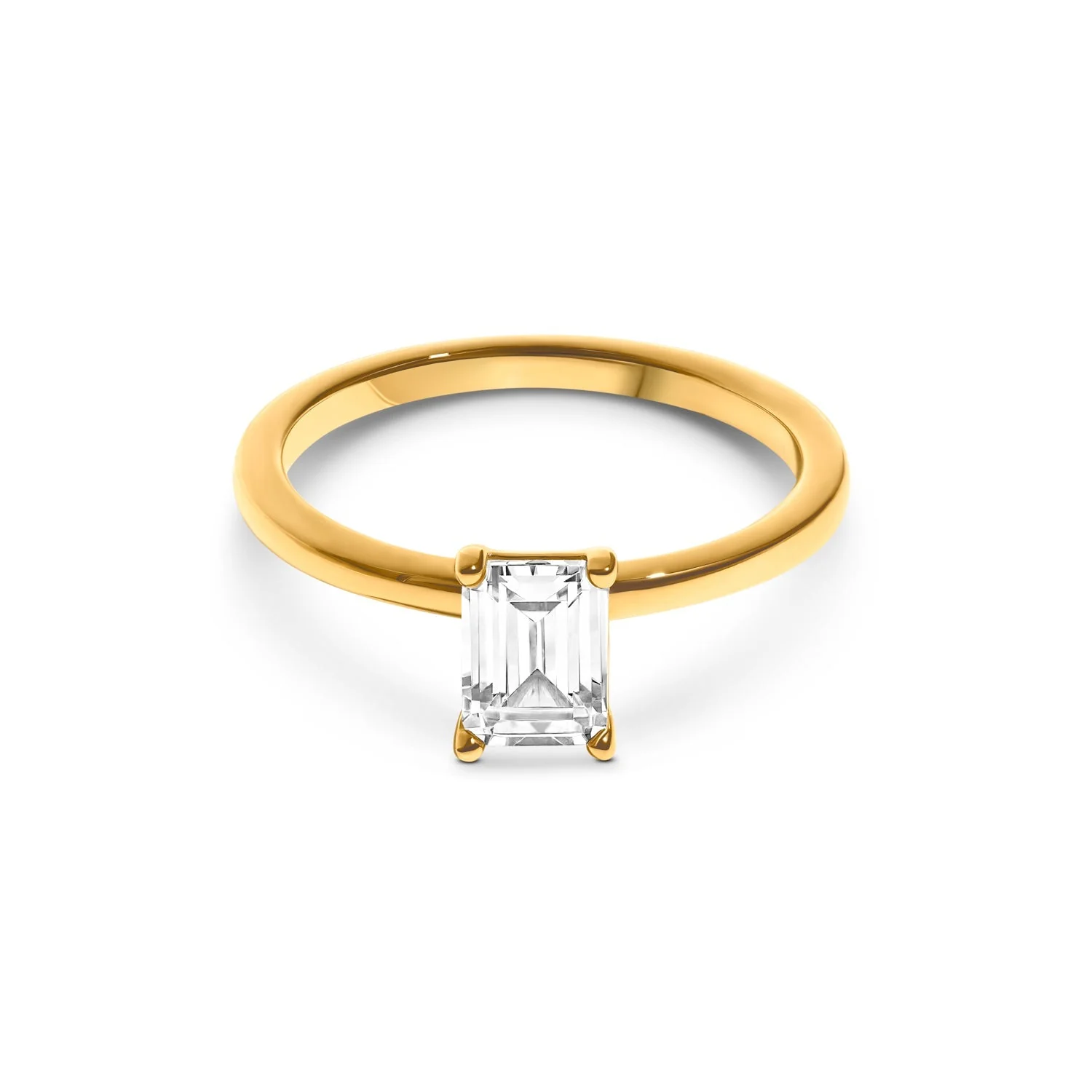 Birthstone Emerald Cut Legacy Ring 1ct (Gold) - Image 8