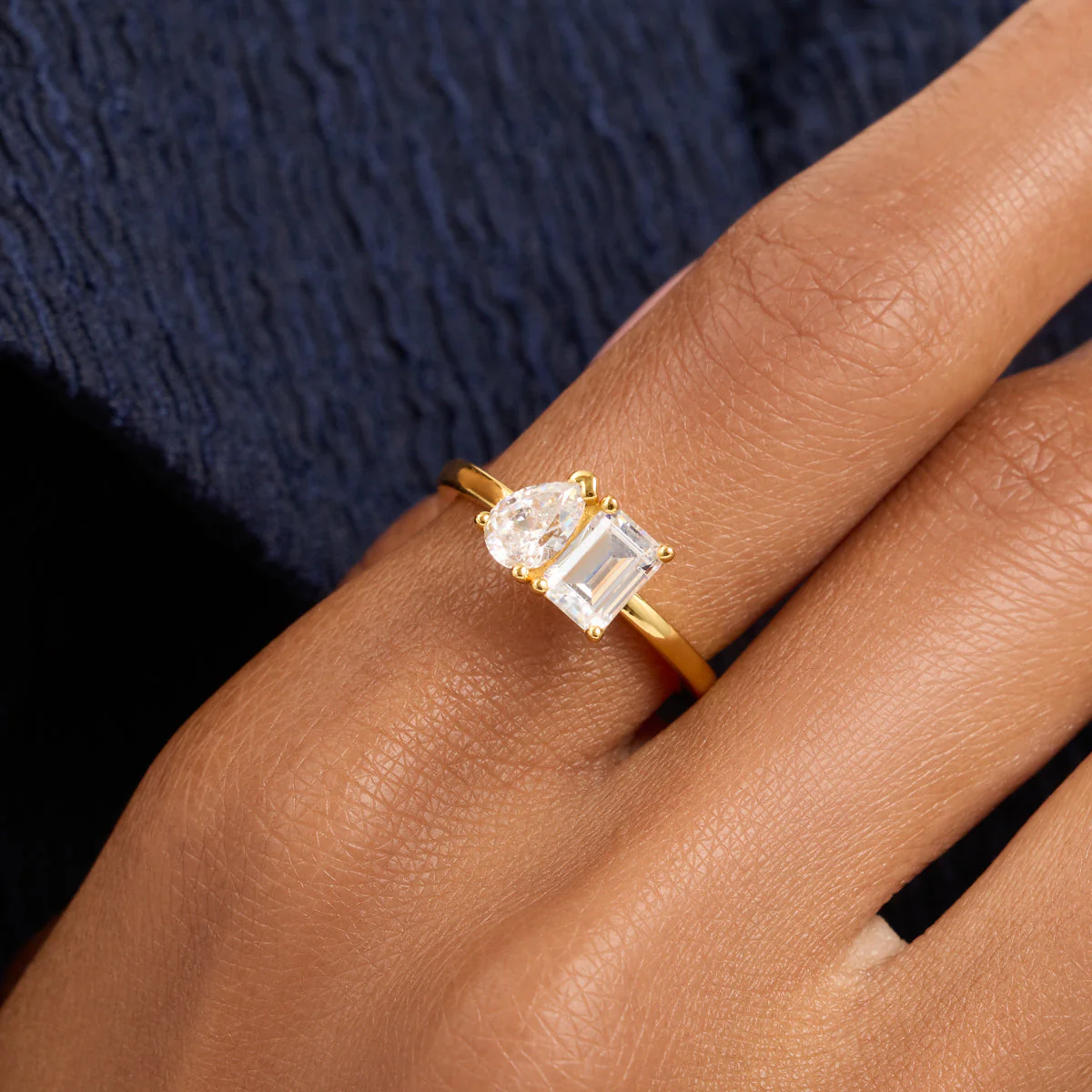 Custom Toi Et Moi Birthstone Legacy Ring (Gold) - Image 2