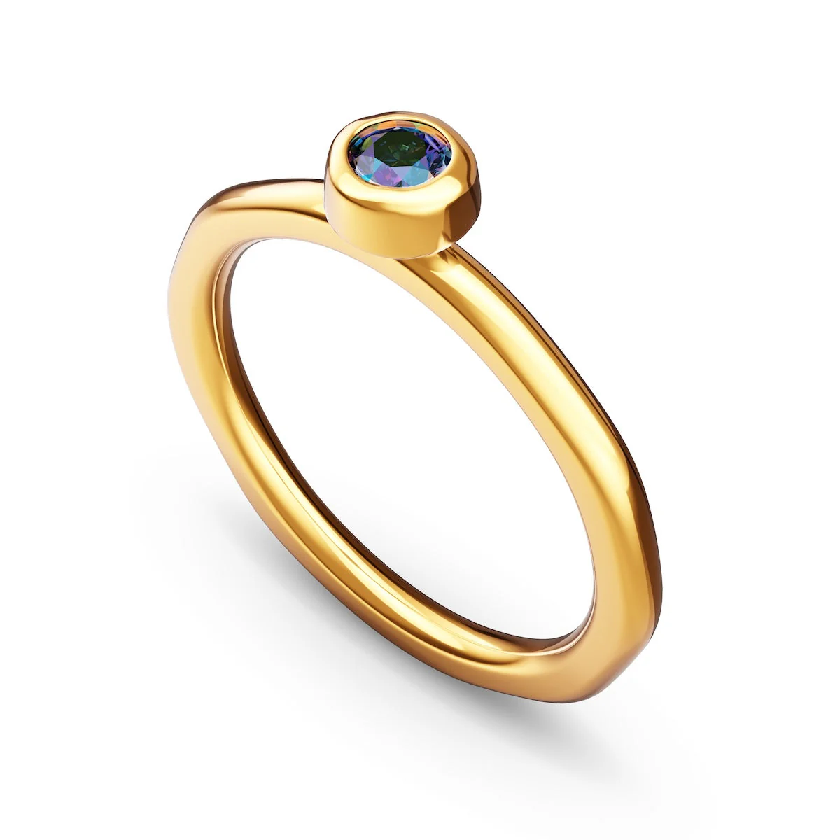 Fine Molten Organic Birthstone Ring (Gold) - Image 6