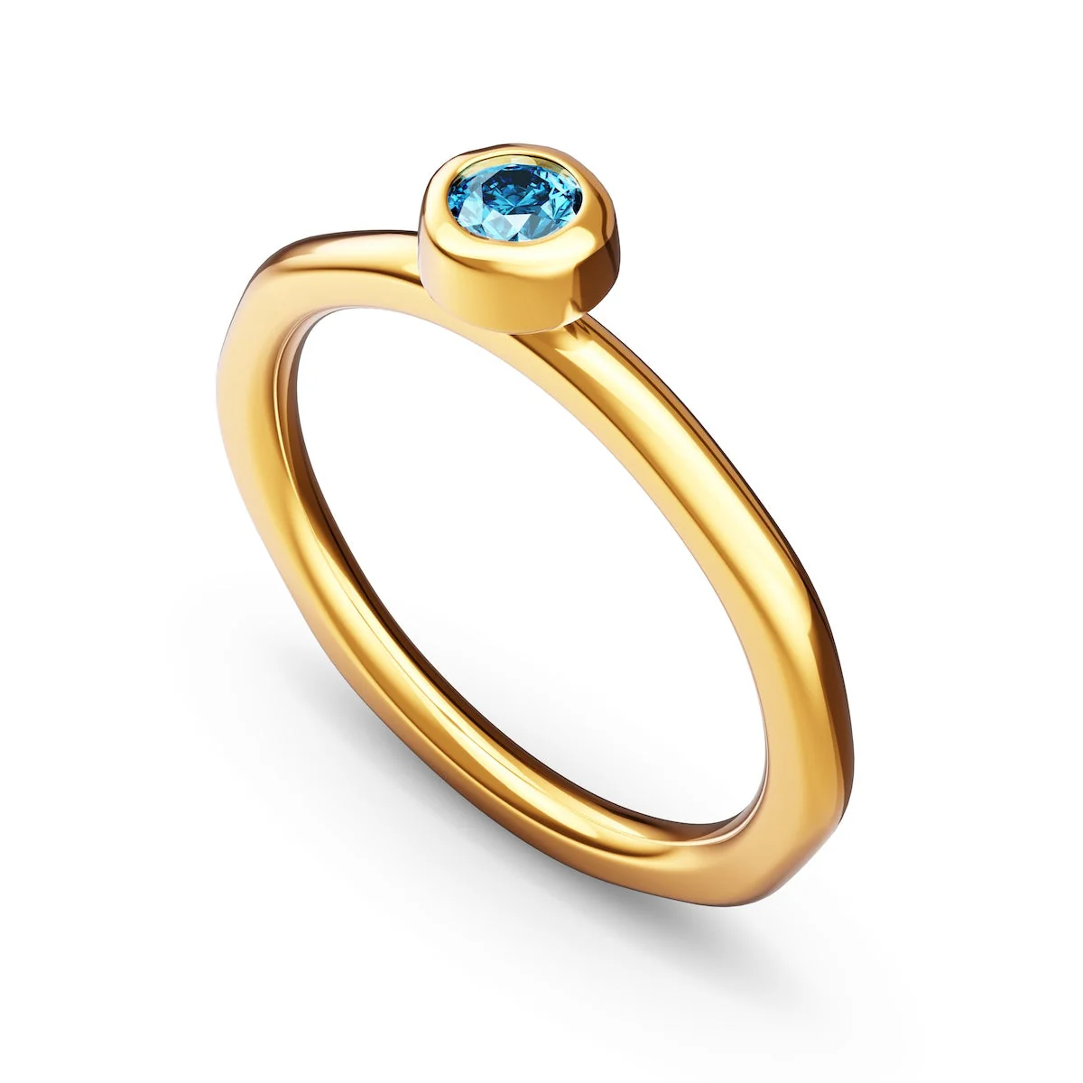 Fine Molten Organic Birthstone Ring (Gold) - Image 8