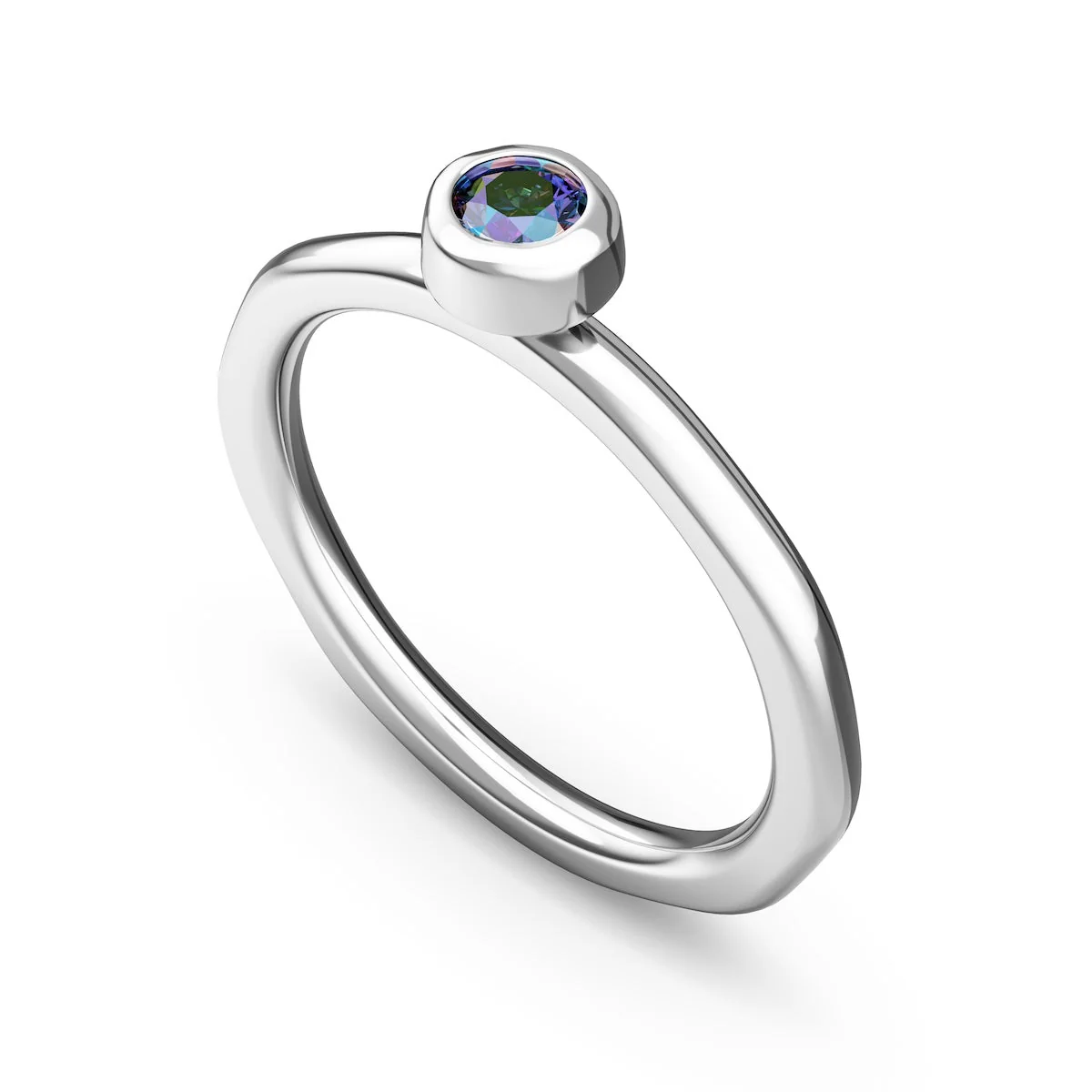 Fine Molten Organic Birthstone Ring (Silver) - Image 12