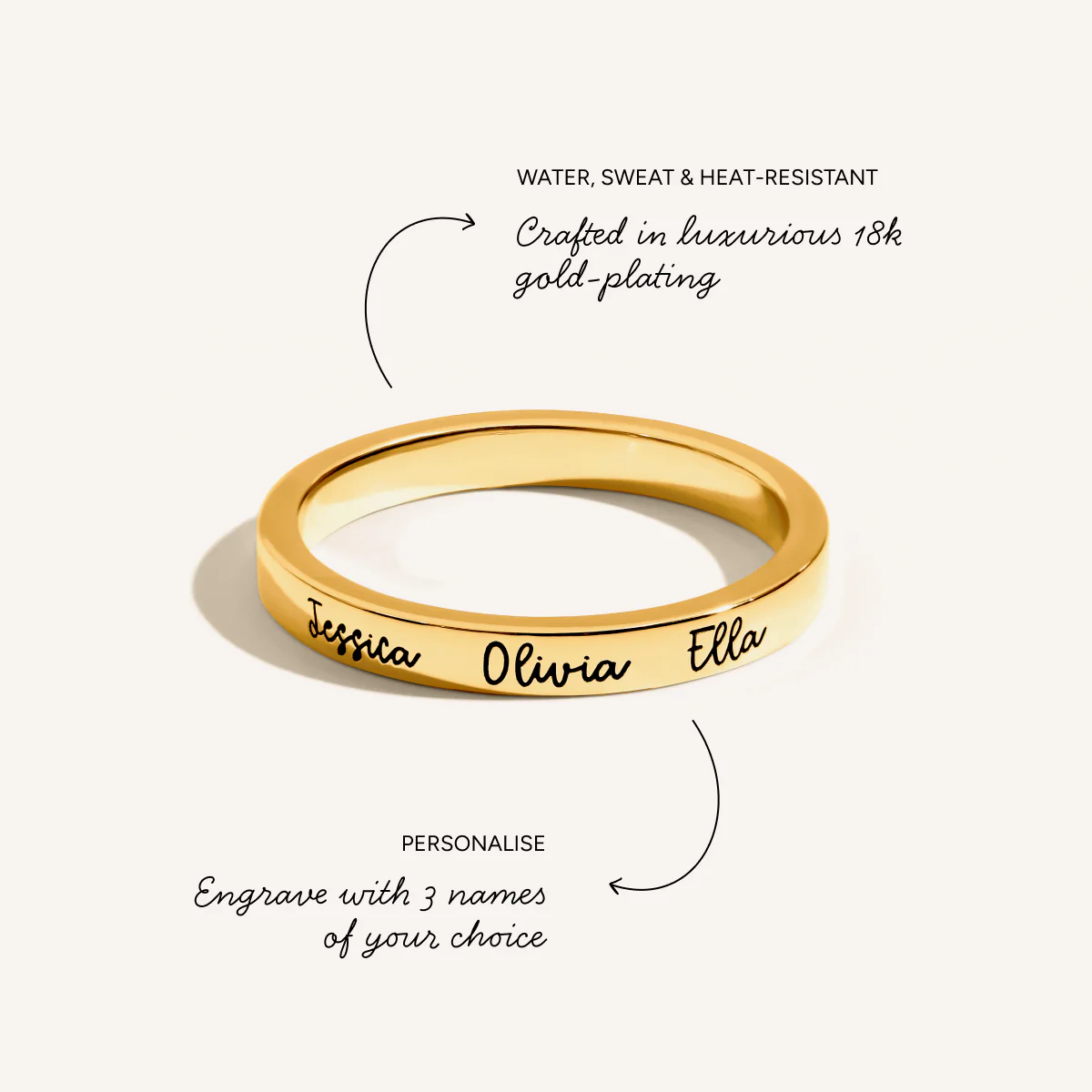 Fine Script Name Ring (Gold) - Image 3