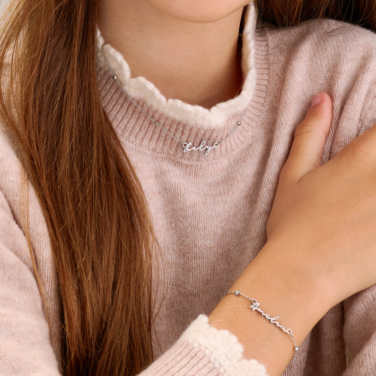 Fine Mini Signature Name Necklace (Silver) - Image 2