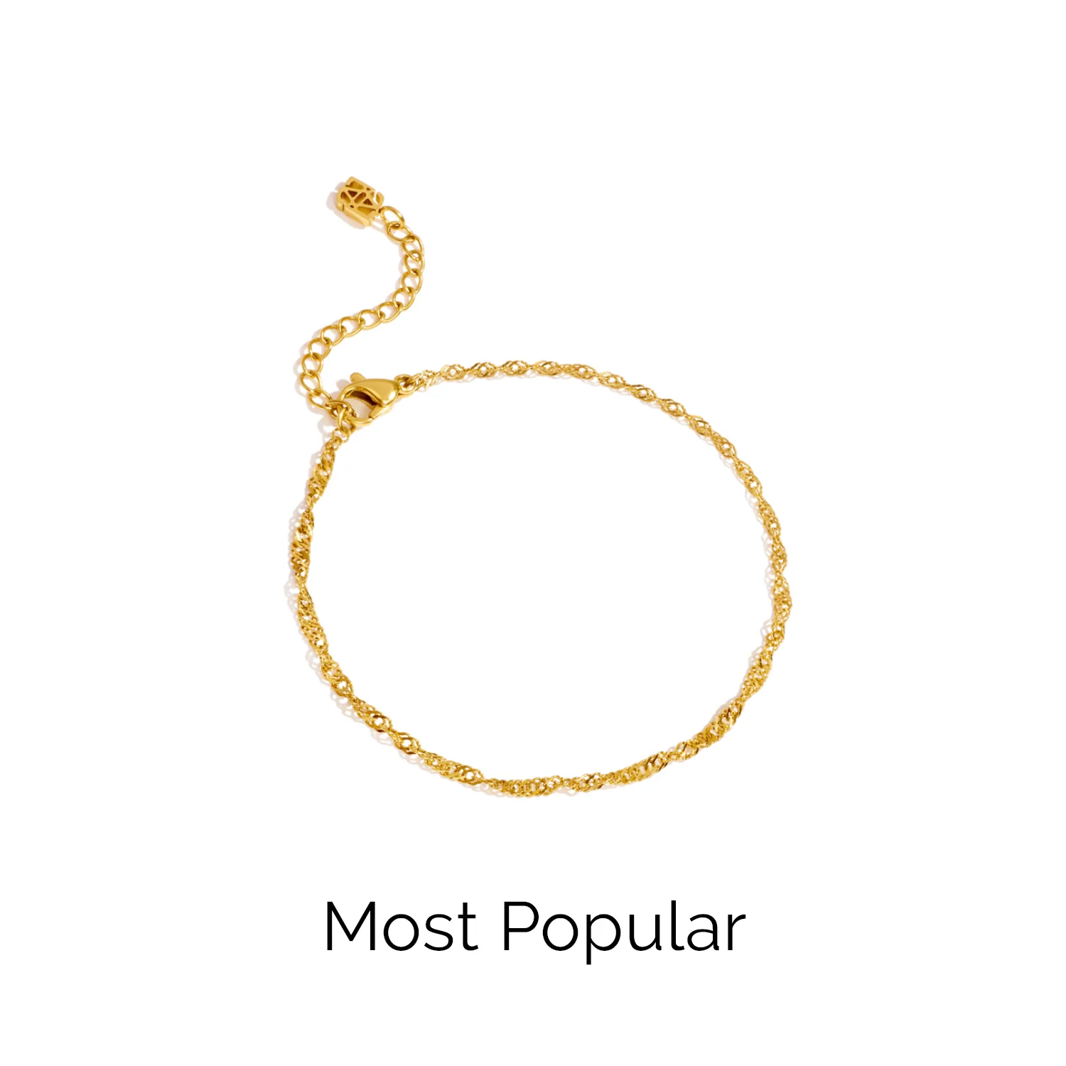 Twisted Chain Bracelet (Gold) - Image 5