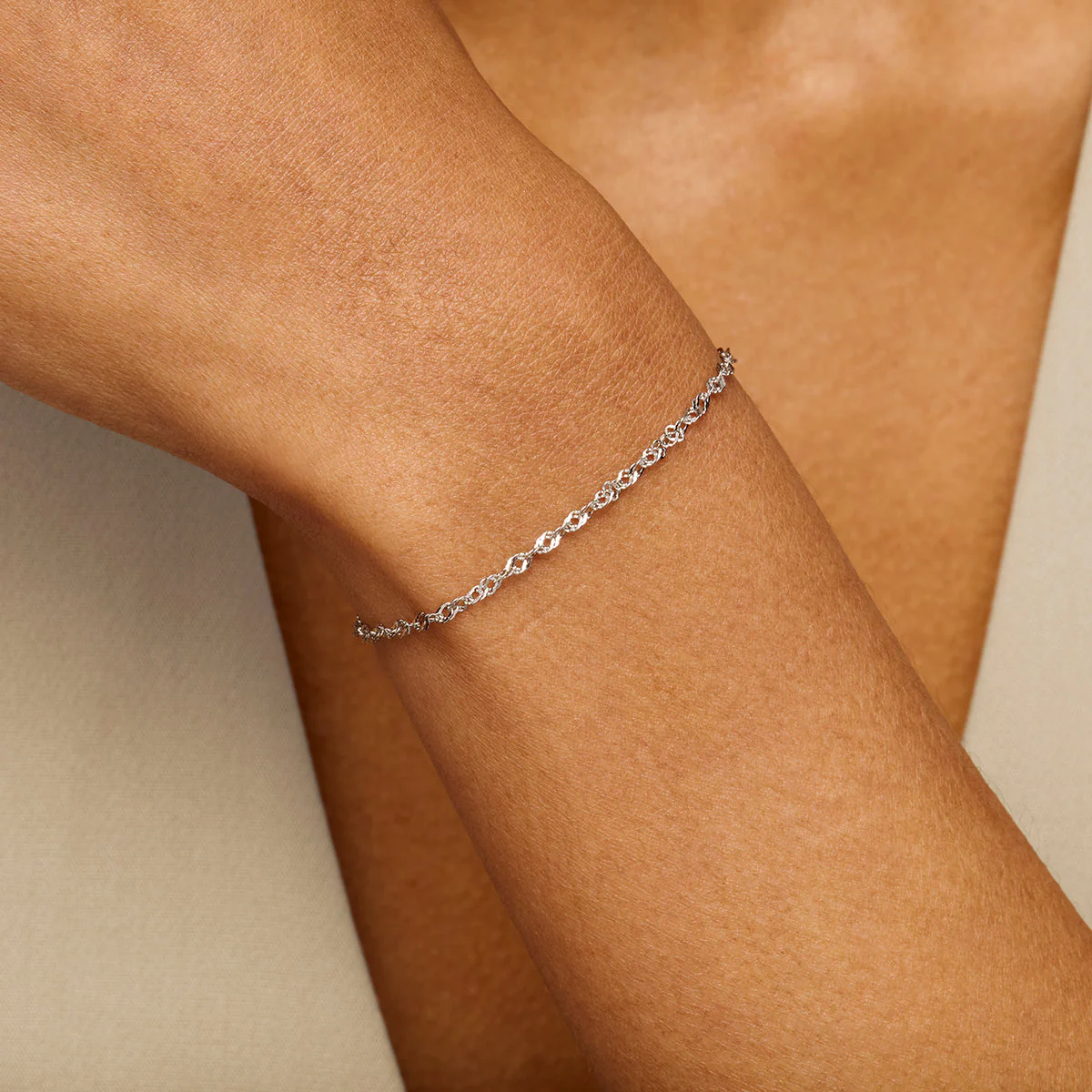 Twisted Chain Bracelet (Silver) - Image 2