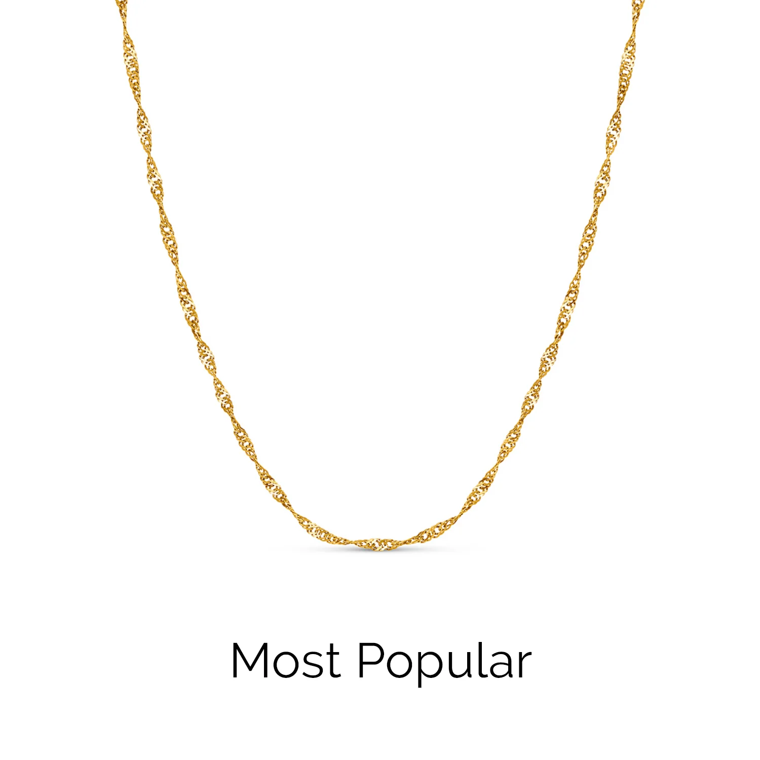 Twisted Chain Necklace (Gold) - Image 7