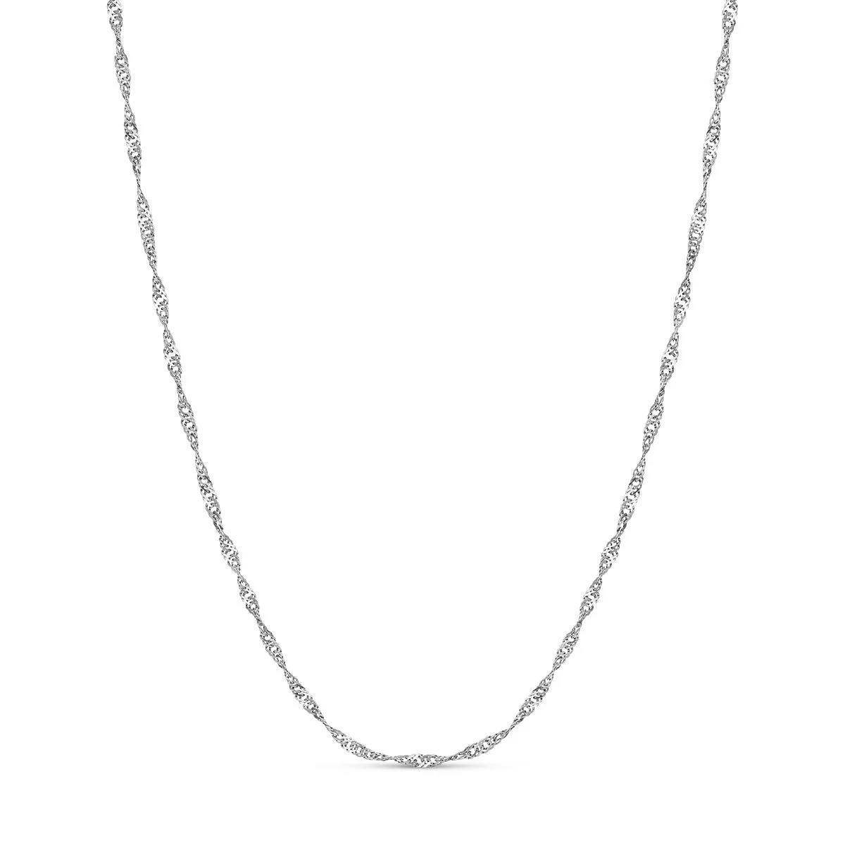 Twisted Chain Necklace (Silver)