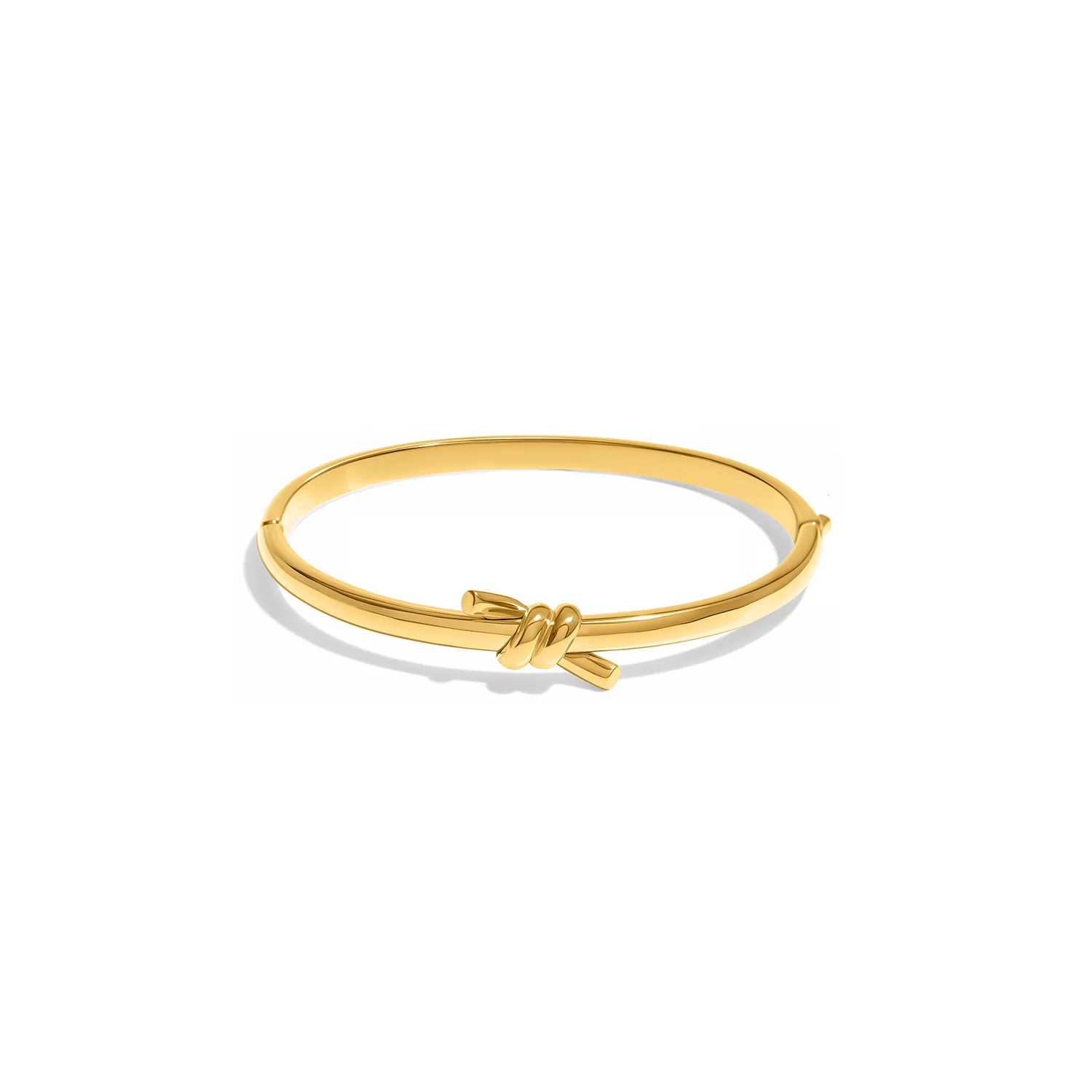 Twisted Knot Bangle (Gold) - Image 7