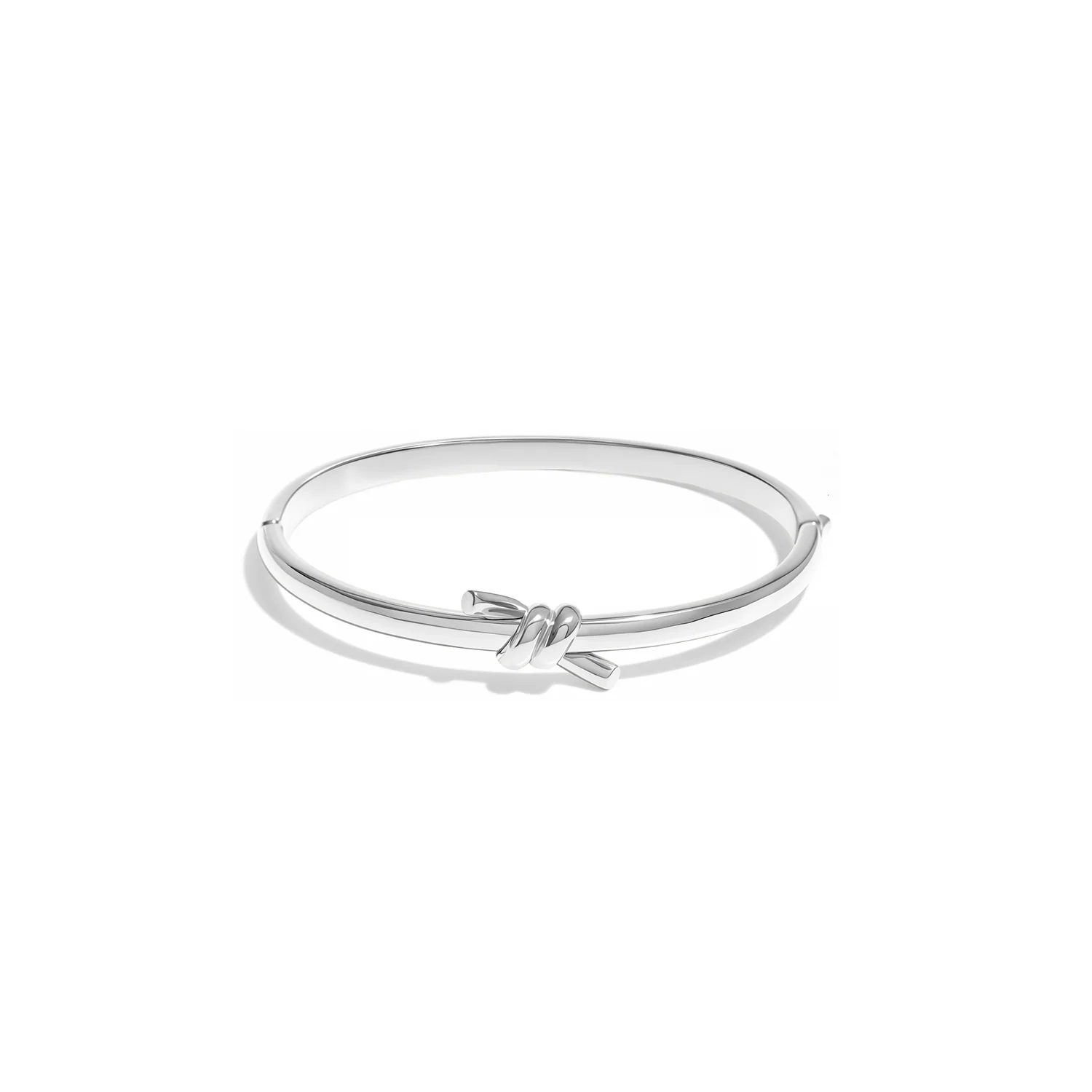 Twisted Knot Bangle (Silver) - Image 2