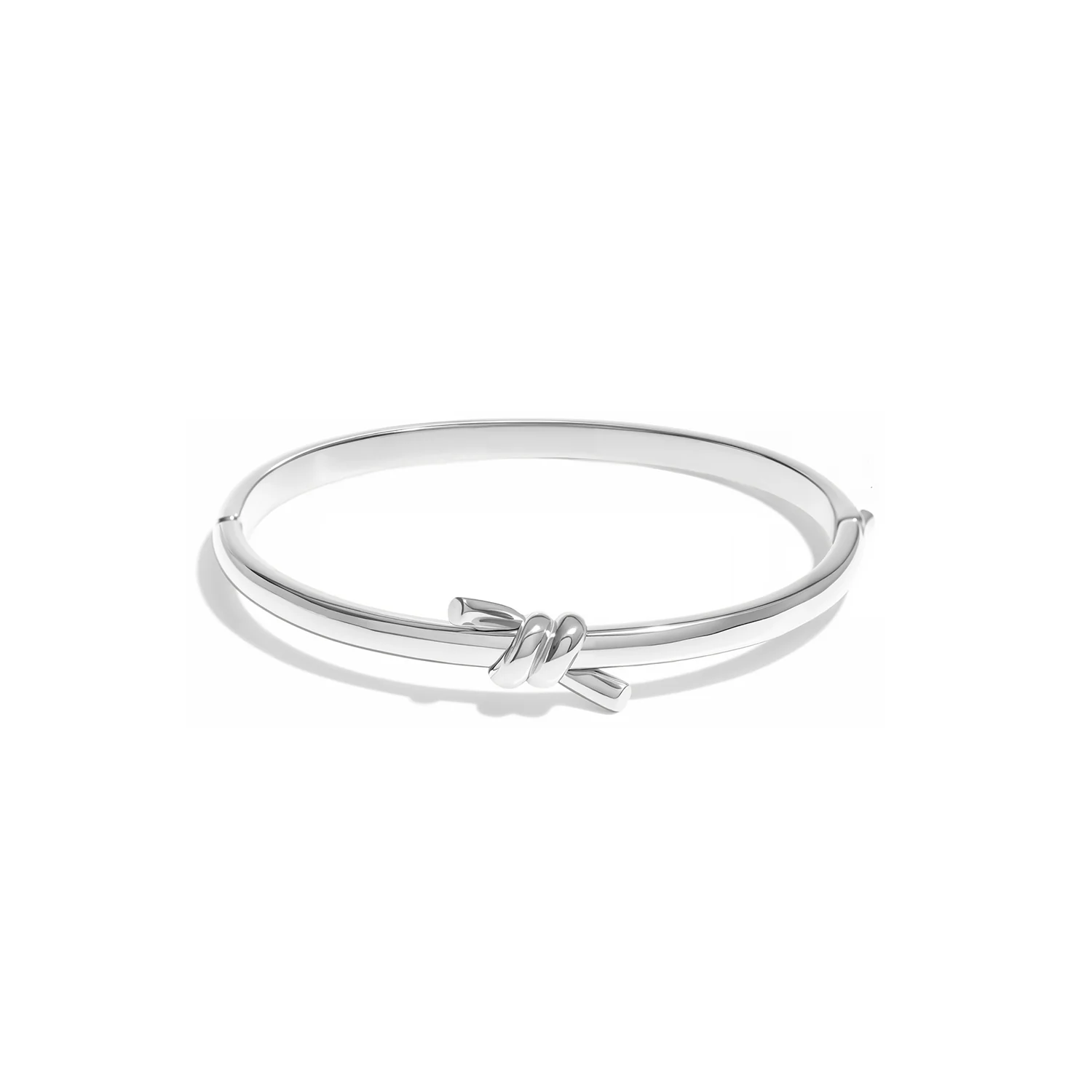 Twisted Knot Bangle (Silver) - Image 3