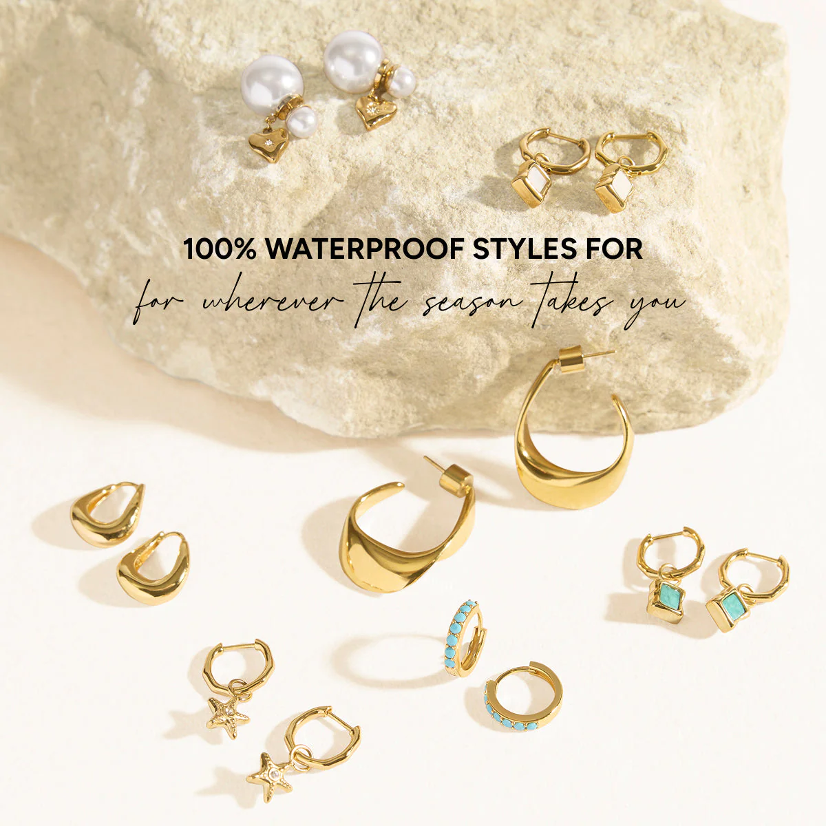 Twisted Organic Hoops (Gold) - Image 5