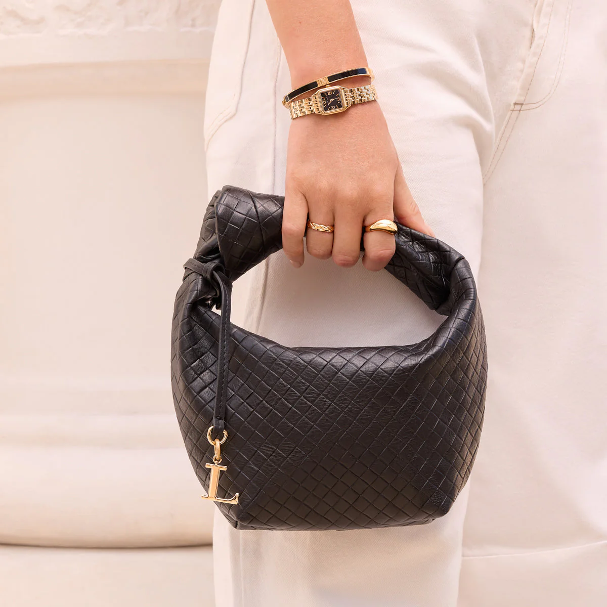 Vienna Mini Leather Bag (Black) - Image 8