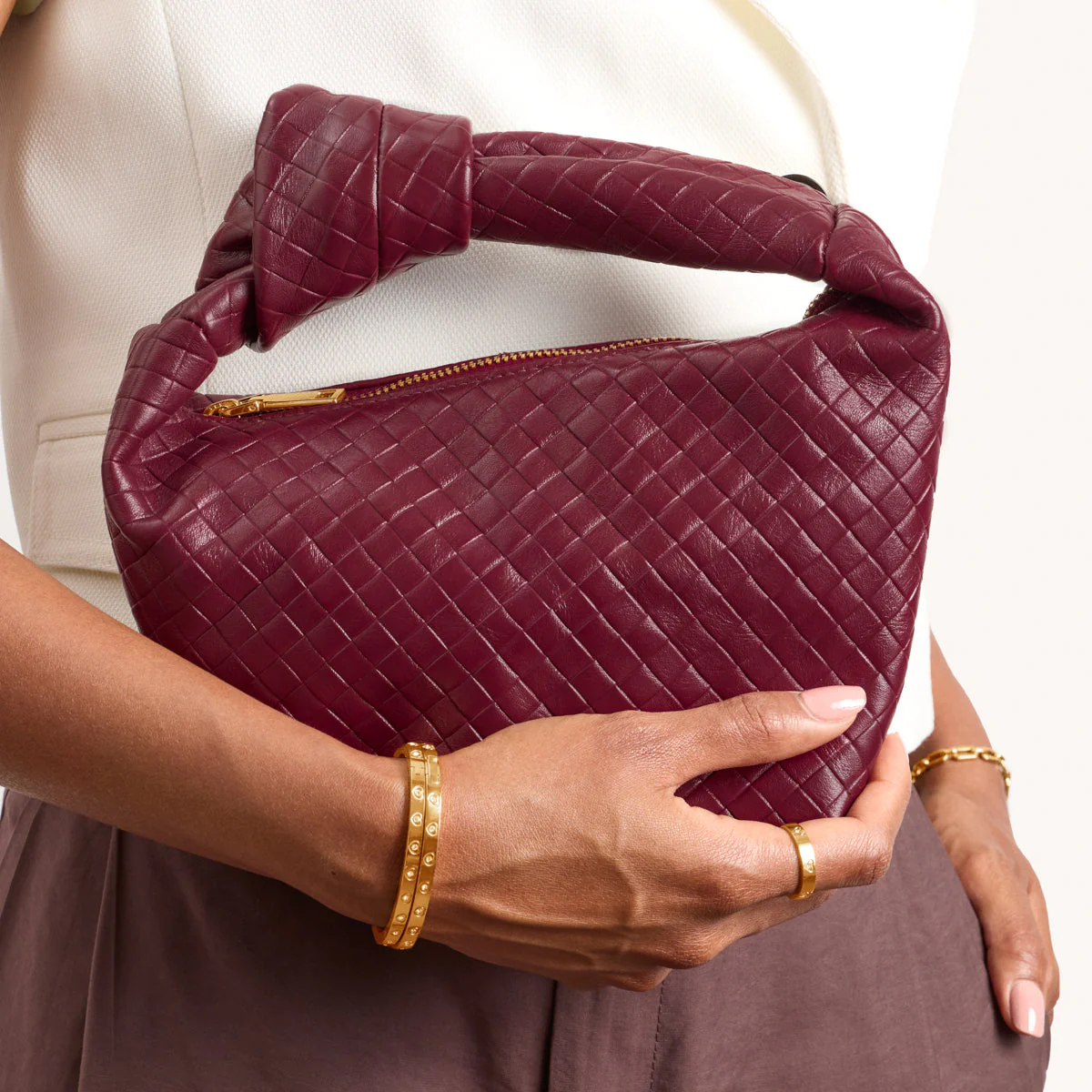 Vienna Mini Leather Bag (Burgundy) - Image 3
