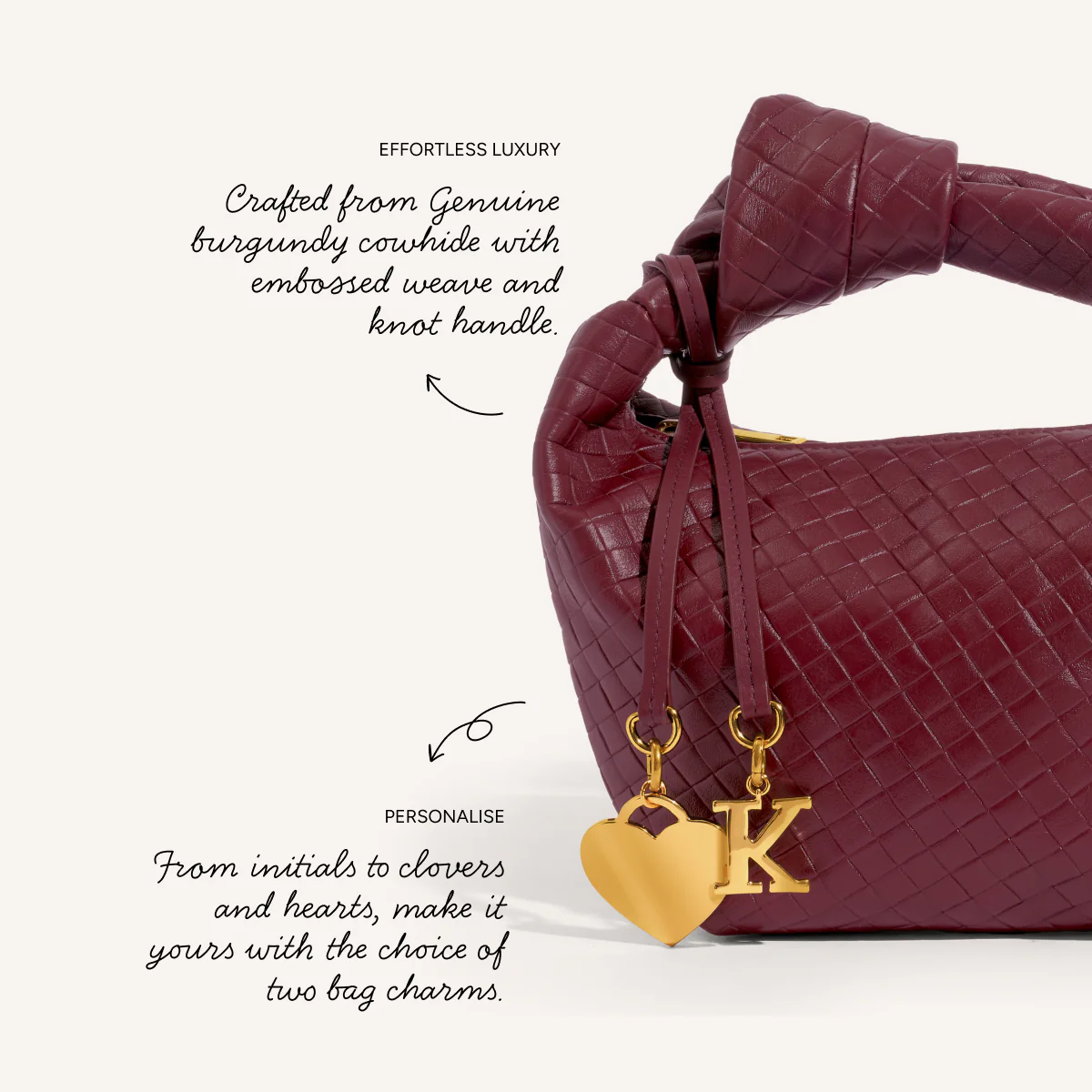 Vienna Mini Leather Bag (Burgundy) - Image 4