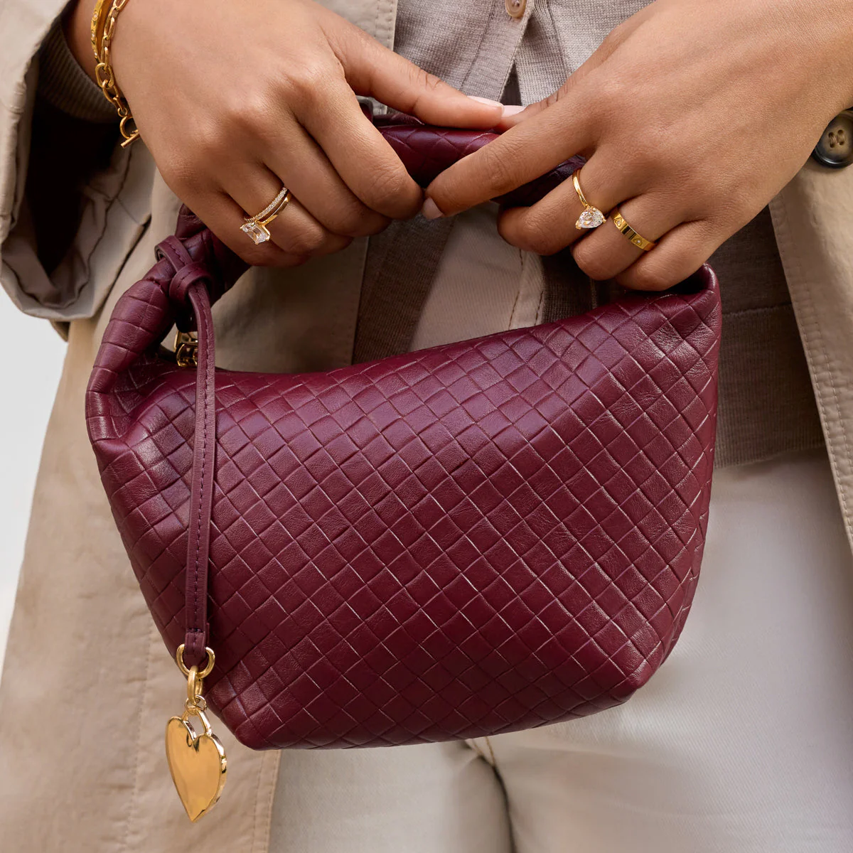 Vienna Mini Leather Bag (Burgundy) - Image 8