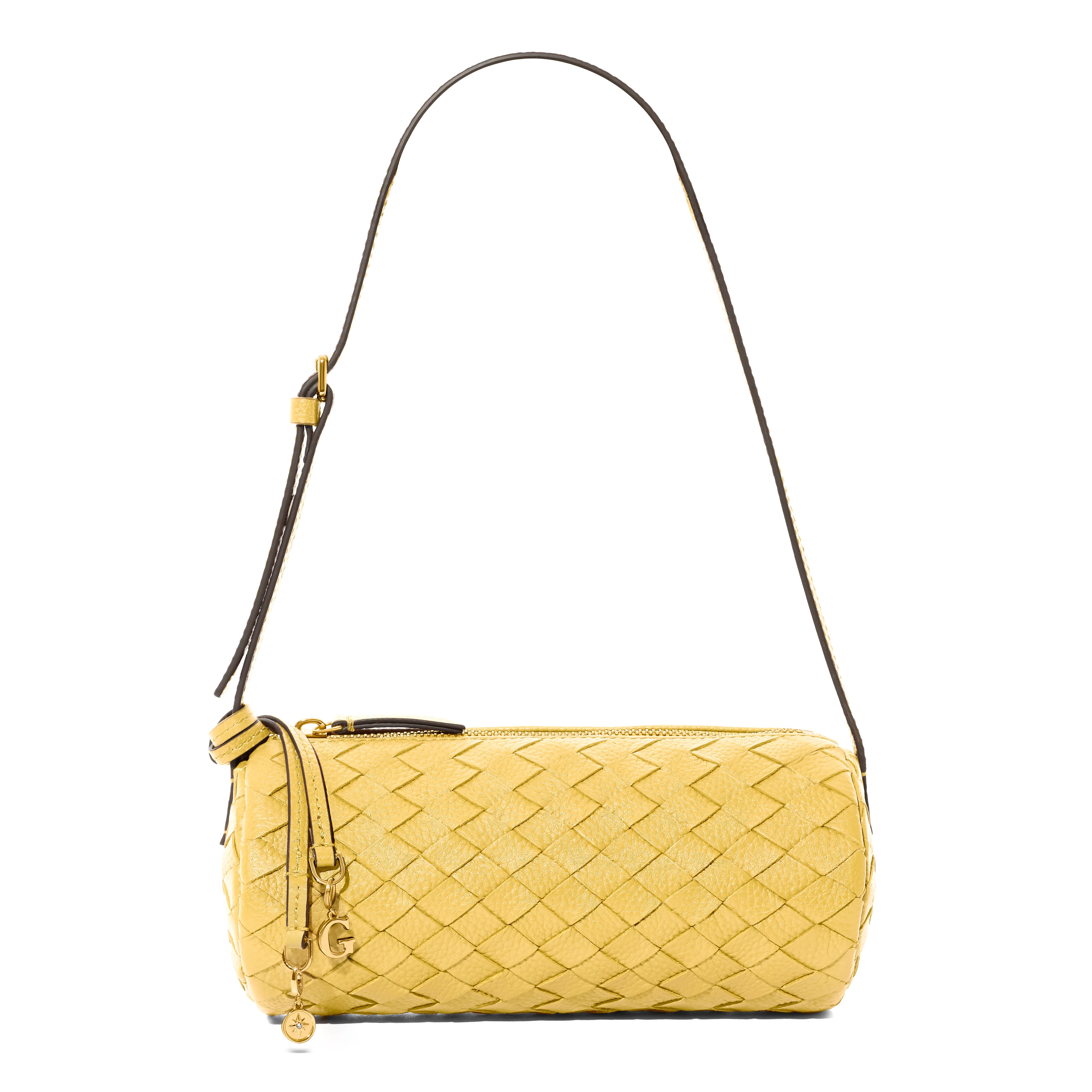 Woven Leather Barrel Bag (Butter Yellow) - Image 7
