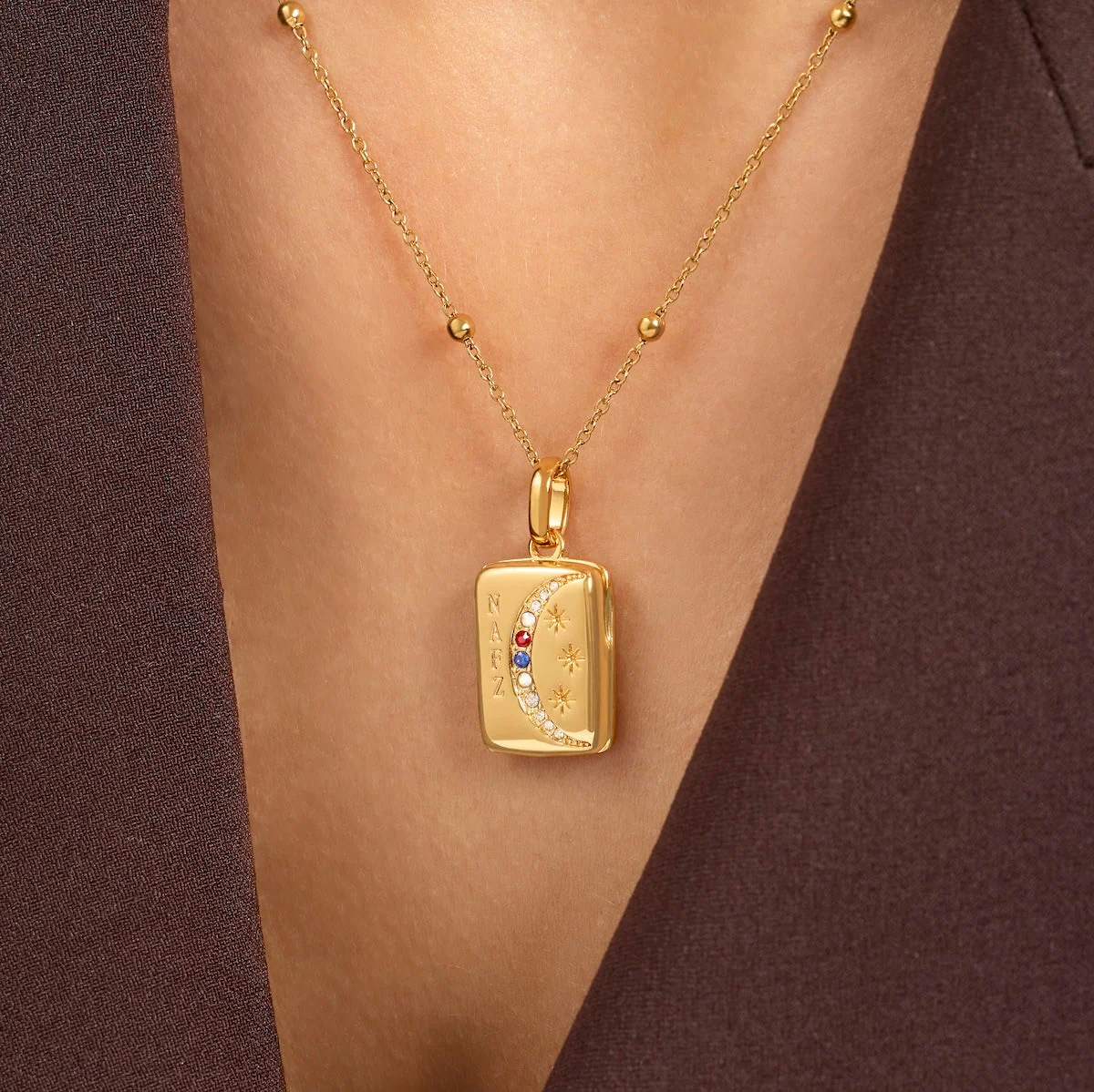Written In The Stars Locket Necklace (Gold) - Image 2